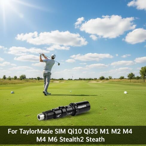 محول عمود الجولف .335 طرف السائق متوافق مع Taylormade SIM Qi10 Qi35 M1 M2 M3 M4 M5 M6 Stealth2 Stealth، BRNR Mini Black RH، قطعتان in Kuwait