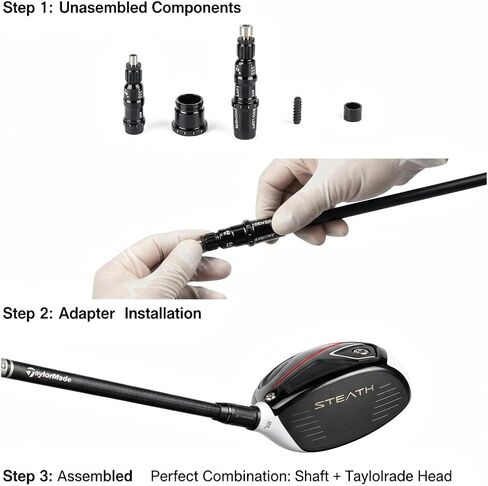 محول عمود الجولف .335 طرف السائق متوافق مع Taylormade SIM Qi10 Qi35 M1 M2 M3 M4 M5 M6 Stealth2 Stealth، BRNR Mini Black RH، قطعتان in Kuwait