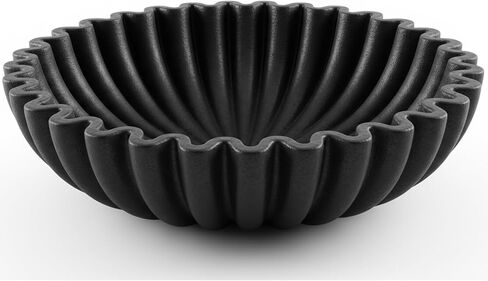 Concrete Decorative Bowl,Large Decorative Bowls for Home Coffee Table Decor,Scalloped Ruffle Centerpiece Tray Decorations,Candy Fruit Bowels for Kitchen Counter, Purse Key Bowl for Entryway Table in Kuwait