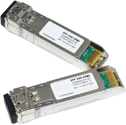 جهاز الإرسال والاستقبال البصري SFP-10G-ZR80 1550NM 80KM LC الوحدة الضوئية الأصلية (وحدة واحدة) in Kuwait