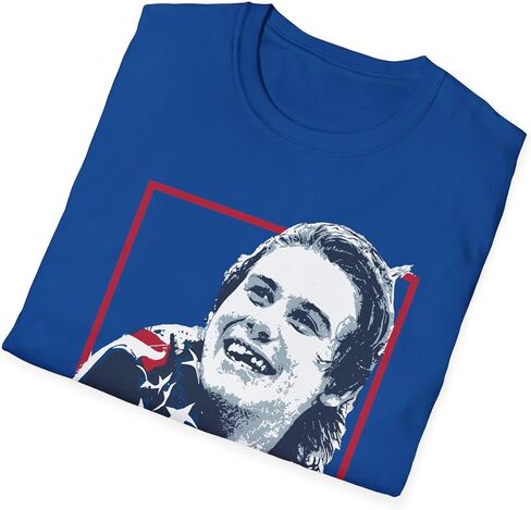 Jack Hughes Gold Medal Champion T-Shirt - USA 2026 Hockey Apparel - Colors Royal and Grey - Sizes XS-5XL in Saudi Arabia