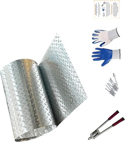 48" x 96" Aluminum Plate Sheet Compatible with Trailer, RV, Etc Generic, 0.04" Thick, Lentil Pattern, 1Roll in Saudi Arabia