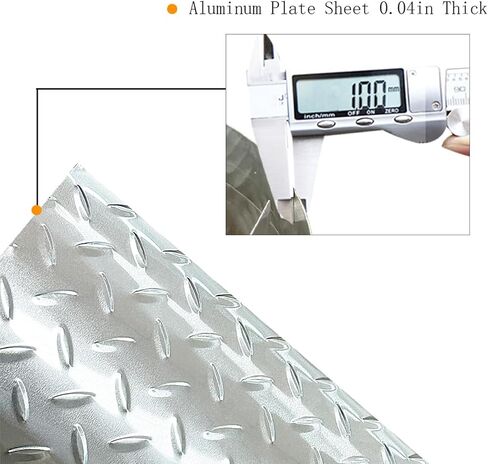 48" x 96" Aluminum Plate Sheet Compatible with Trailer, RV, Etc Generic, 0.04" Thick, Lentil Pattern, 1Roll in Saudi Arabia