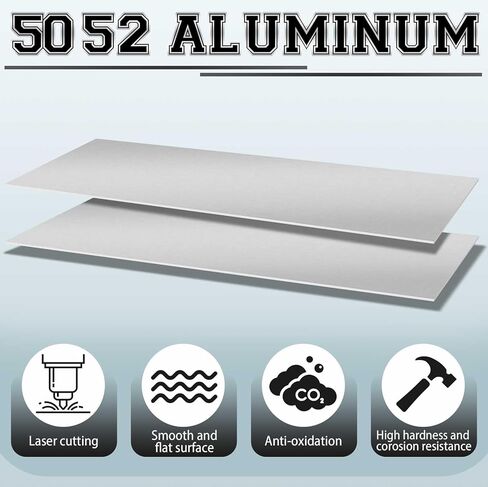 MorningRo 2 Pack 5052 Aluminum Sheet Metal 2" x 12" Aluminum Plate 1/8 (0.125'') Inch Thickness Rectangle Metal Panels for Industry Crafting Handcraft DIY Projects in Saudi Arabia
