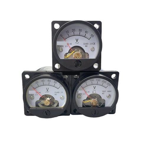 Voltmeter SO-45 AC 1V 2V 5V 10V 15V 20V 50V 100V 150V 200V 300V 500V Round Analog Dial Panel Meter Gauge Black 1Pcs(75V) in Saudi Arabia