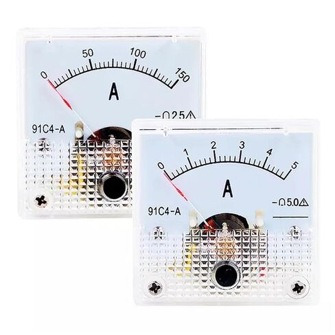 91C4 Ammeter DC Analog 1A 2A 3A 5A 10A 20A 30A 50A 100A 200A 300A 500A Panel Mechanical Pointer Type Amper Meter Current 1Pcs(0-1A) in Saudi Arabia