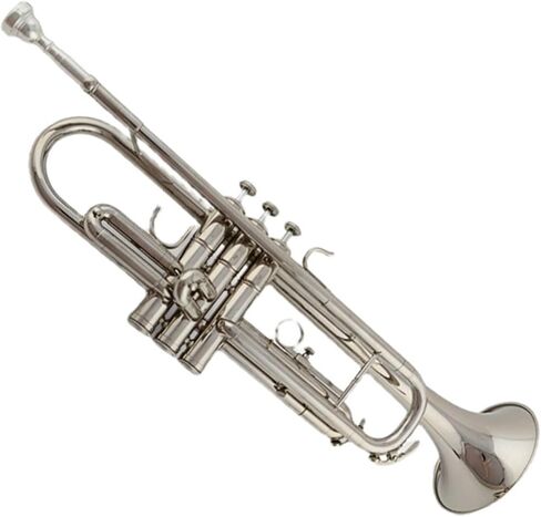 بوق مسطح من النحاس المطلي بالنيكل B، بوق مسطح لاختبار الأداء الاحترافي، مطلي بالذهب، مزمار نفخ (فضي) in Kuwait