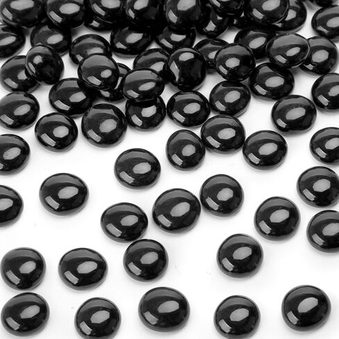 DomeStar 5LB Flat Glass Marbles, Black Flat Glass Pebbles Marbles for Vases Fish Tank Rocks Vase Fillers Glass Gems for Table Scatters Aquarium DIY Crafts in Kuwait