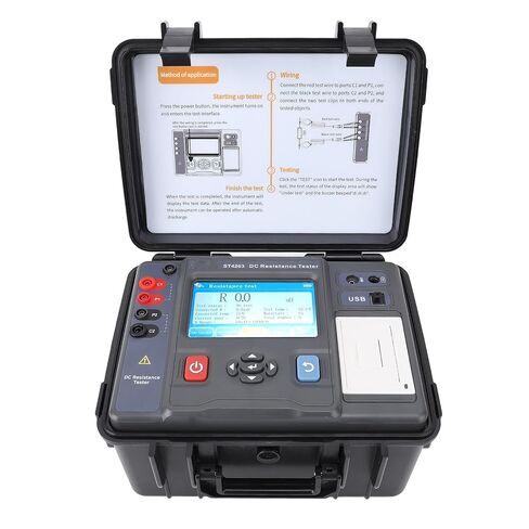 Digital Megohmmeter DC Resistor Tester with Bluetooth & Built in Printer Full Color LCD Touchscreen Telecommunications Electric Power in Saudi Arabia