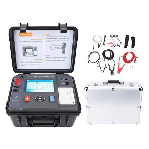 Digital Megohmmeter DC Resistor Tester with Bluetooth & Built in Printer Full Color LCD Touchscreen Telecommunications Electric Power in Saudi Arabia