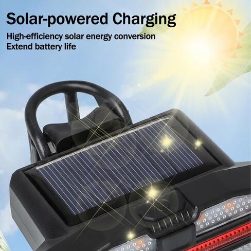 Solar or USB-C Charging Bicycle LED Tail Lights with Bike Turn Signals, 10 pcs Reflective Strips, for Road & Urban Riding, Long Battery Life, for Outdoor Cyclists & Short Commute Riders in Saudi Arabia