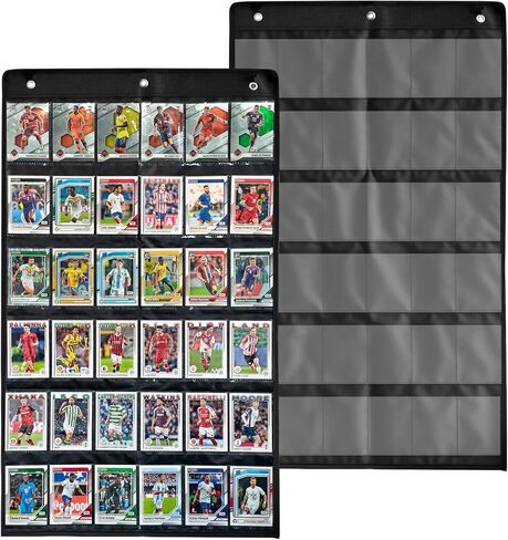 2 Pack 36 Cards Display Case, PET Baseball Card Display Case, Sport Card Holder - Football Basketball Trading Card Wall Display in Kuwait