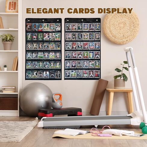 2 Pack 36 Cards Display Case, PET Baseball Card Display Case, Sport Card Holder - Football Basketball Trading Card Wall Display in Kuwait
