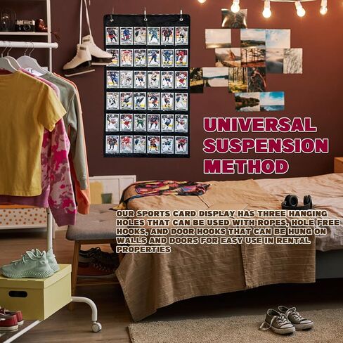 2 Pack 36 Cards Display Case, PET Baseball Card Display Case, Sport Card Holder - Football Basketball Trading Card Wall Display in Kuwait