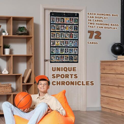 2 Pack 36 Cards Display Case, PET Baseball Card Display Case, Sport Card Holder - Football Basketball Trading Card Wall Display in Kuwait