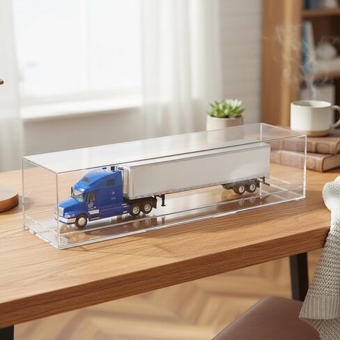 1:64 Scale Trucks Display Case with Plastic Base - Acrylic Model Train Truck Display Boxes - Dustproof Showcase for Collectibles Memorabilia in Kuwait