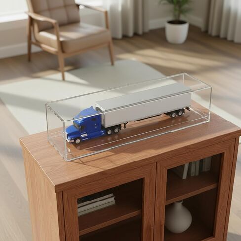 1:64 Scale Trucks Display Case with Plastic Base - Acrylic Model Train Truck Display Boxes - Dustproof Showcase for Collectibles Memorabilia in Kuwait