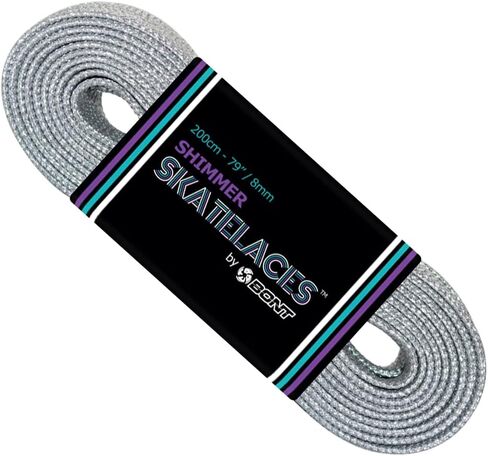 Bont Skates 8mm Shimmer Laces - 79" 96" 108" - Cyborg Silver in Saudi Arabia