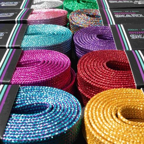 Bont Skates 8mm Shimmer Laces - 79" 96" 108" - Cyborg Silver in Saudi Arabia