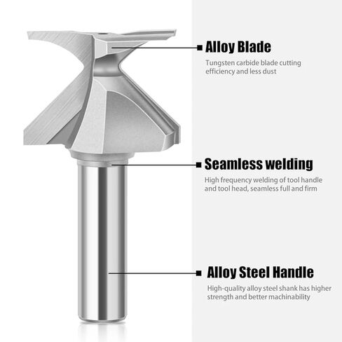1/2 Inch Shank 12mm Arc Bending Integrated Router Bit R18 R30 Bits for Woodworking Milling Cutter Tools(12.7xR18mm(Seam)) in Saudi Arabia