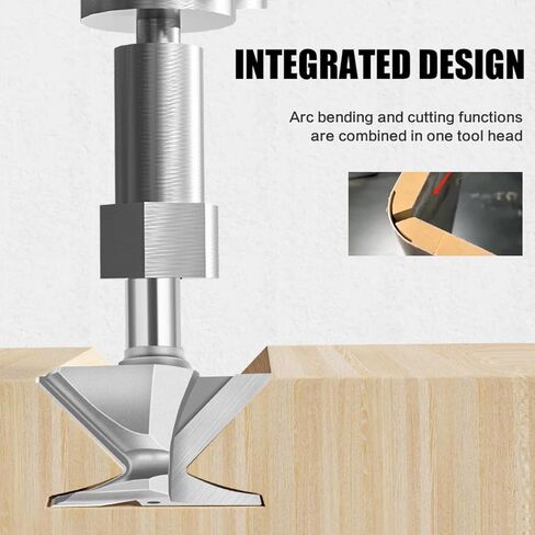 1/2 Inch Shank 12mm Arc Bending Integrated Router Bit R18 R30 Bits for Woodworking Milling Cutter Tools(12.7xR18mm(Seam)) in Saudi Arabia