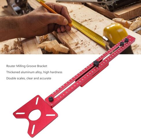 Garosa 400mm Aluminum Router Bracket - Adjustable Circle Cutting Jig & Woodworking T Square for Precise Milling and Grooving in Saudi Arabia