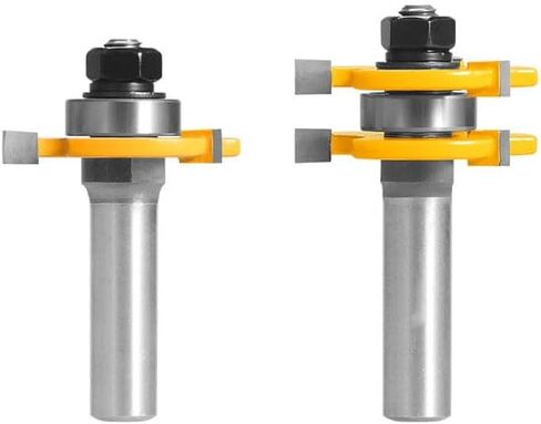 قاطعة لسان ذات ثلاث أسنان وثلاثة حواف على شكل حرف T لطحن الأرضيات الخشبية (8 × 47.6) in Kuwait