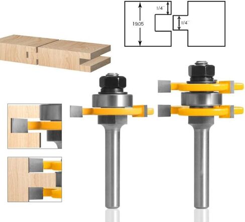 Three-Tooth and Three-Edge T-Shaped Tenon Cutter Splicing Floor Woodworking Milling(8x47.6) in Saudi Arabia