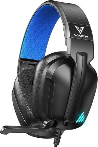 HW11 Gaming Headset لـ PS4 ، PS5 ، Xbox Series X ، الكمبيوتر الشخصي ، التبديل ، سماعات الألعاب مع ميكروفون إلغاء الضوضاء ، سماعات الكمبيوتر مع مقبس صوتي 3.5 مم ، تصميم قابل للطي (أسود) in Kuwait