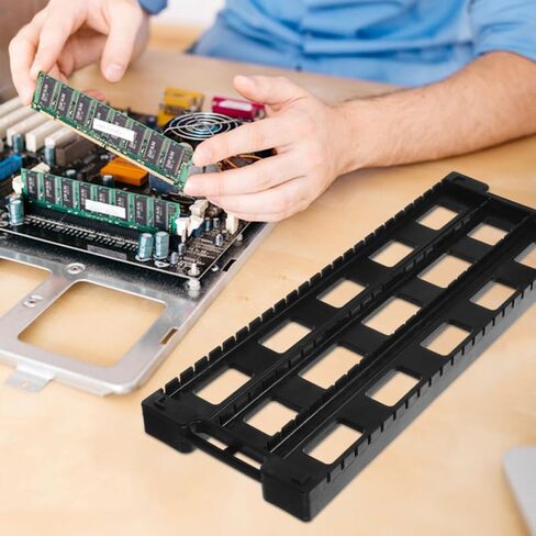 Anti-Static PCB Rack 25-Slot Circuit Board Holder Stand 17.2X6.3X1.2 Inches ESD Safe PCB Support Organizer for Electronics Workbench in Saudi Arabia