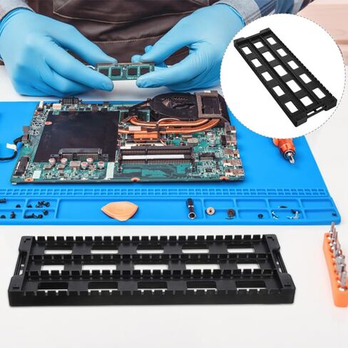 Anti-Static PCB Rack 25-Slot Circuit Board Holder Stand 17.2X6.3X1.2 Inches ESD Safe PCB Support Organizer for Electronics Workbench in Saudi Arabia