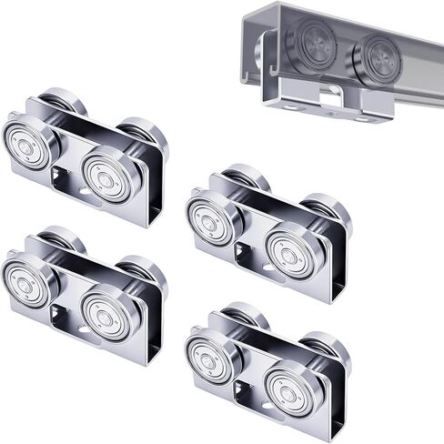 4 Wheel Trolley Assembly Light Duty Electric Hoist Trolley Roller for use with 1-5/8" Wide or All 1-5/8" or Taller Strut Channel 2 Pack in Saudi Arabia