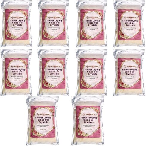 Wisesorb (NET 20 LBS) Silica Gel Flower Drying, Silica Gel Flower Drying Crystals, Color Indicating Flower Drying Silica, Reusable Silica Gel for Drying Flowers in Saudi Arabia