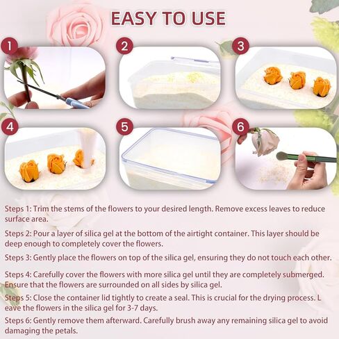 Wisesorb (NET 20 LBS) Silica Gel Flower Drying, Silica Gel Flower Drying Crystals, Color Indicating Flower Drying Silica, Reusable Silica Gel for Drying Flowers in Saudi Arabia