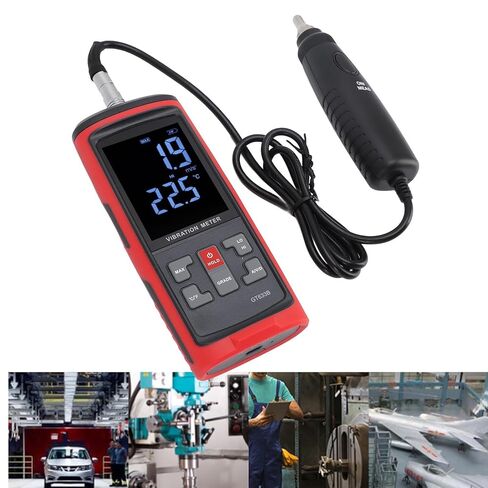 محلل الاهتزاز الرقمي من WALFRONT معدات اختبار الاهتزاز الاحترافية دقيقة مع شاشة LCD ملونة للمحركات وأنظمة التدفئة والتهوية وتكييف الهواء والمحركات والمولدات والمضخات in Kuwait