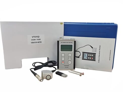 Digital 3D Vibration Meters Vibrometer Instrument with 3-Axis Piezoelectric Accelerometer Sensor Acceleration 10 Hz~1kHz 10 Hz~10kHz Simultaneously Display Three Parameters in X Y Z in Saudi Arabia