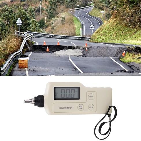 63A Mechanical Vibration, Digital Vibration Meter, Accuracy Portable Vibration Tester with LCD Display, Replacement Probe and Toolbox for Mechanical Fault Detection in Kuwait