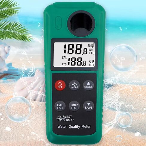 Portable Tap Water Turbidity Meter, Handheld Digital Laboratory Turbidity Meter, 0-200 Ntu, with Backlight Display, Suitable for Laboratories, Swimming Pools, Etc(Color:Green) in Saudi Arabia