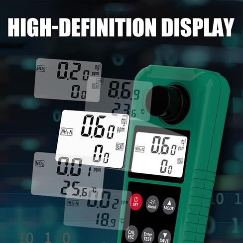 Portable Tap Water Turbidity Meter, Handheld Digital Laboratory Turbidity Meter, 0-200 Ntu, with Backlight Display, Suitable for Laboratories, Swimming Pools, Etc(Color:Green) in Saudi Arabia