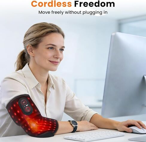 وسادة تدفئة لاسلكية للذراع والمرفق لتخفيف الآلام، وسادة تدفئة للذراع قابلة لإعادة الشحن بقدرة 5000 مللي أمبير في الساعة، كم وسادة تدفئة للذراع طويلة جدًا، غلاف كبير للكوع مُسخن مع 3 مستويات تسخين ومؤقت in Kuwait