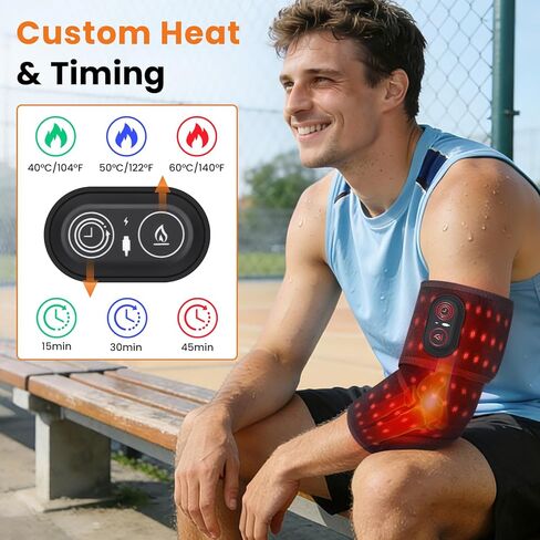وسادة تدفئة لاسلكية للذراع والمرفق لتخفيف الآلام، وسادة تدفئة للذراع قابلة لإعادة الشحن بقدرة 5000 مللي أمبير في الساعة، كم وسادة تدفئة للذراع طويلة جدًا، غلاف كبير للكوع مُسخن مع 3 مستويات تسخين ومؤقت in Kuwait