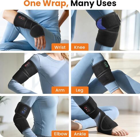 وسادة تدفئة لاسلكية للذراع والمرفق لتخفيف الآلام، وسادة تدفئة للذراع قابلة لإعادة الشحن بقدرة 5000 مللي أمبير في الساعة، كم وسادة تدفئة للذراع طويلة جدًا، غلاف كبير للكوع مُسخن مع 3 مستويات تسخين ومؤقت in Kuwait