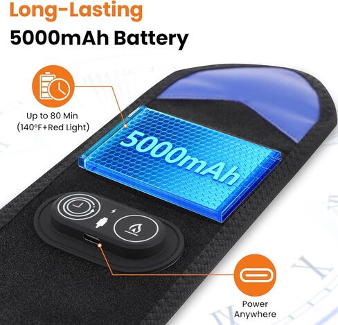 وسادة تدفئة لاسلكية للذراع والمرفق لتخفيف الآلام، وسادة تدفئة للذراع قابلة لإعادة الشحن بقدرة 5000 مللي أمبير في الساعة، كم وسادة تدفئة للذراع طويلة جدًا، غلاف كبير للكوع مُسخن مع 3 مستويات تسخين ومؤقت in Kuwait