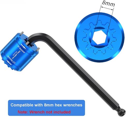 أداة إزالة غطاء ذراع الساعد 2 في 1، أداة ضبط غطاء الساعد متوافقة مع SRAM DUB/BB30 وShimano XTR M9100 (11 درجة) in Kuwait