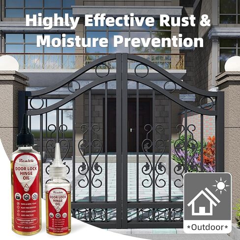 Realth Door Hinge Lubricant 1 oz, Squeaky Fix Lube for Noise Garage Door Lubricant Oil for Keyholes Hinges Locks Chains Hair Trimmers Knife Pivot Machine Tools Watch with Precision Needle Oiler in Kuwait