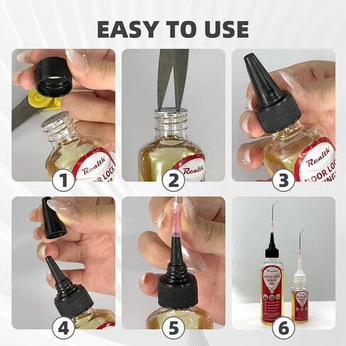 Realth Door Hinge Lubricant 1 oz, Squeaky Fix Lube for Noise Garage Door Lubricant Oil for Keyholes Hinges Locks Chains Hair Trimmers Knife Pivot Machine Tools Watch with Precision Needle Oiler in Kuwait