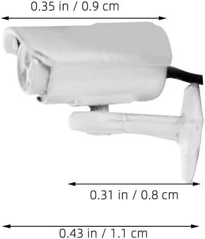 Dollhouse Security Cameras 2 Pack - مصغرة كاميرات زخرفية مزيفة ، 1:12 إكسسوارات دمية المقياس لديكور الدمية ، الدعامة الواقعية ، هدية لهواة الجمع in Saudi Arabia