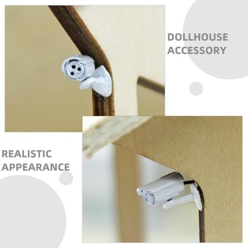 Dollhouse Security Cameras 2 Pack - مصغرة كاميرات زخرفية مزيفة ، 1:12 إكسسوارات دمية المقياس لديكور الدمية ، الدعامة الواقعية ، هدية لهواة الجمع in Saudi Arabia
