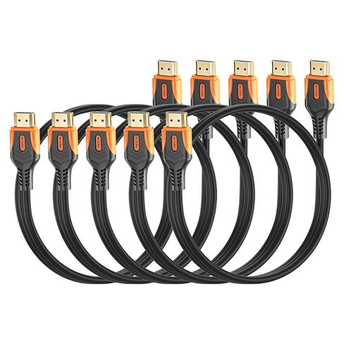 4K HDMI 2.0 Cable 3FT 5-Pack, High Speed 18Gbps HDMI Cord for Neat, Support 4K@60Hz & 2K@240Hz, HDR10, ARC, Dolby, DTS, HDCP 2.2 for TV, Monitor, PC, Laptop, HDMI Switch/Splitter, HUB, KVM in Kuwait