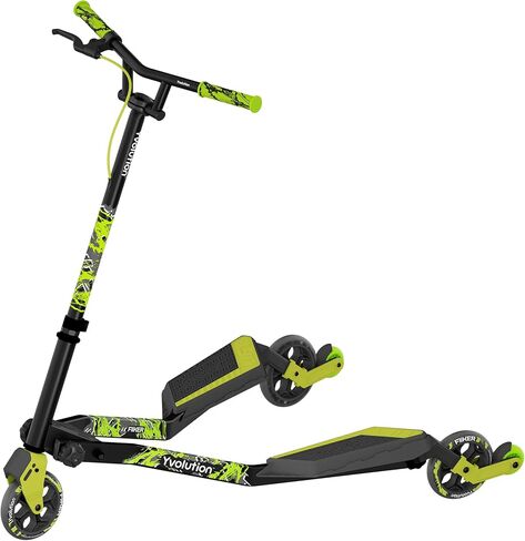 Yvolution Fliker Lift Kids Drift Scooter, Adjustable Handlebar in 3 Heights, 3 Wheels, for Boys and Girls Age 7+ Years Old, Max User Weight 220lbs/100kg in Kuwait